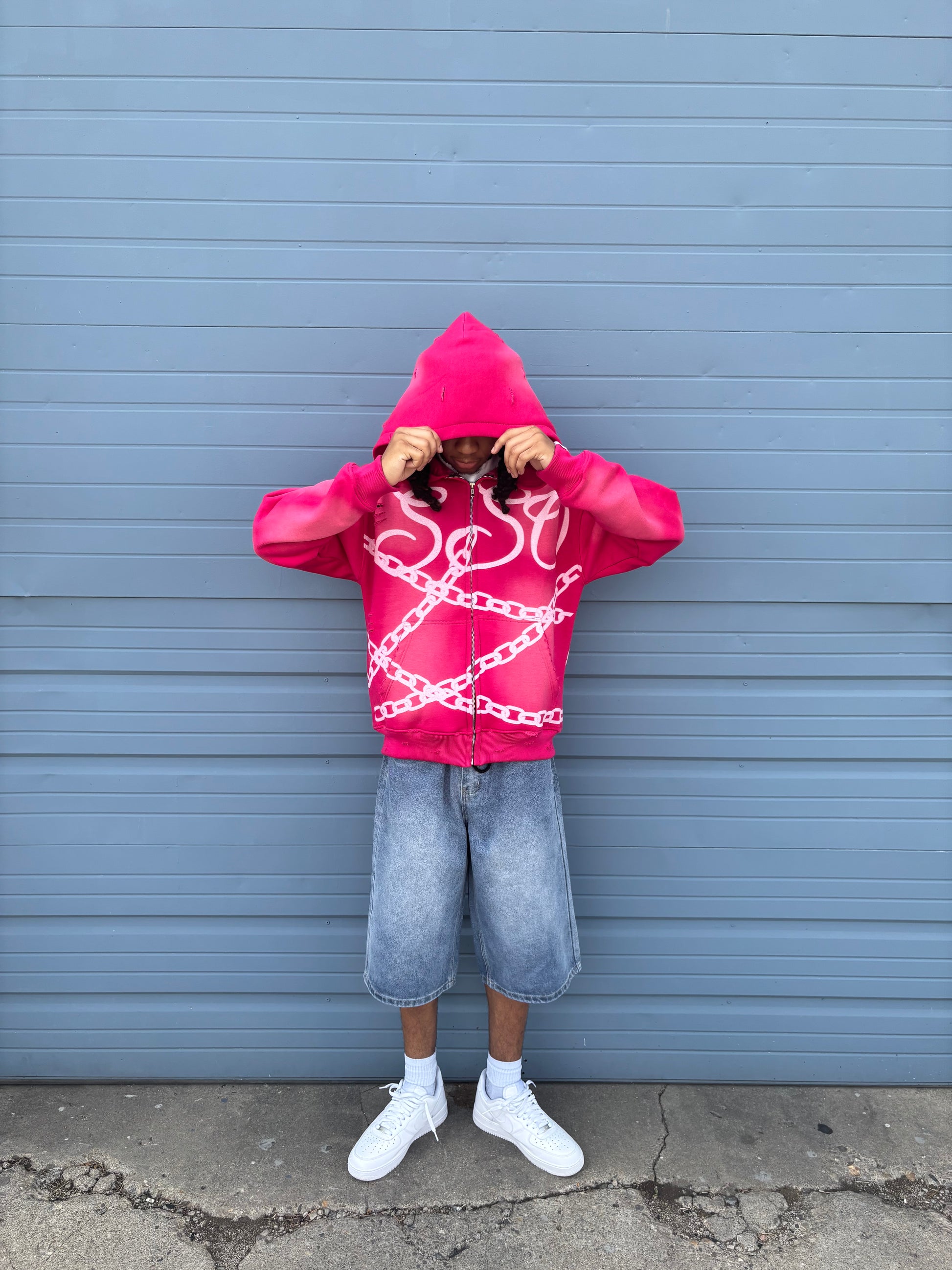 Hot Pink Chained SSO Jacket - Starstruckofficiall 