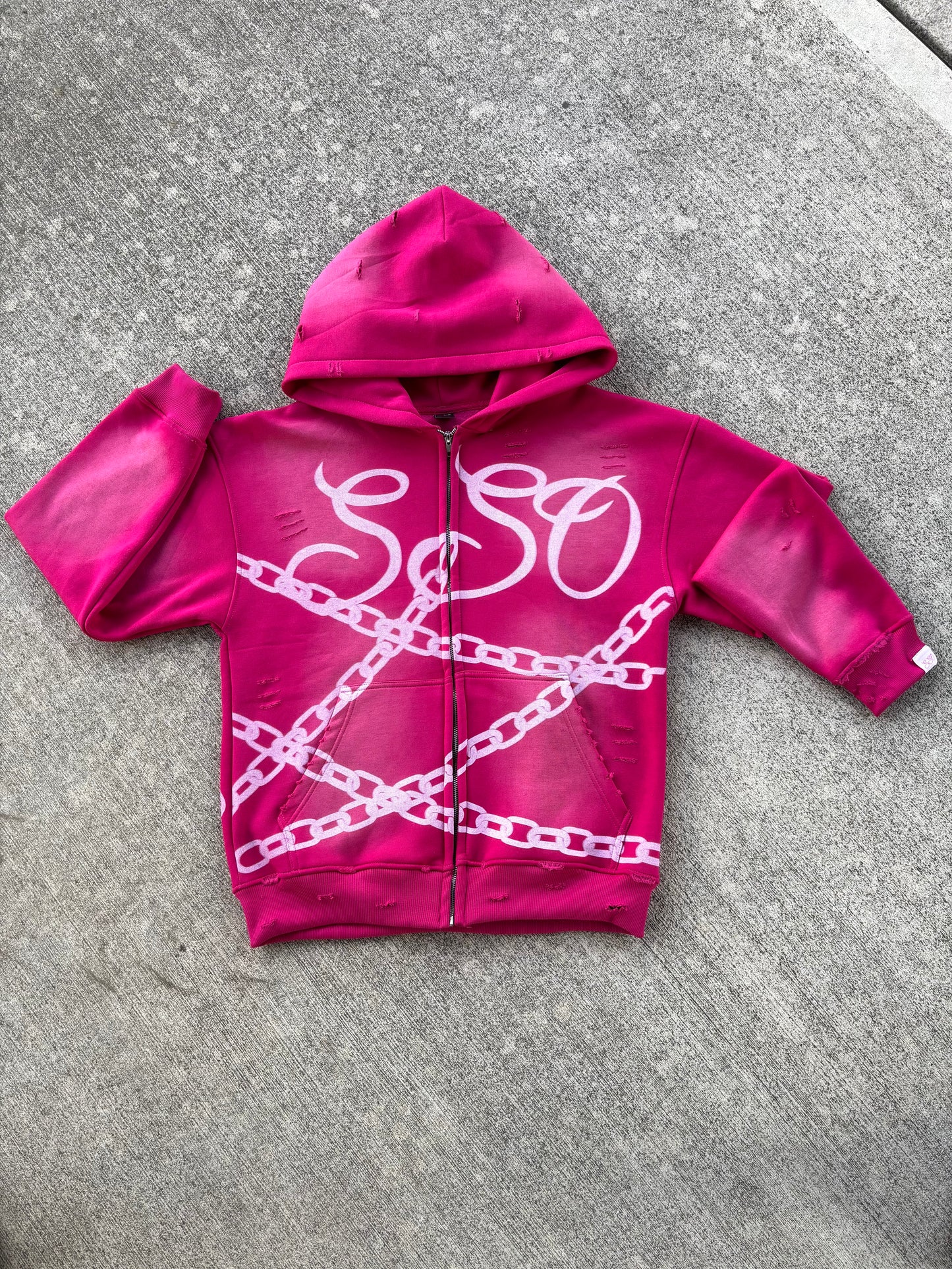 Hot Pink Chained SSO Jacket - Starstruckofficiall 