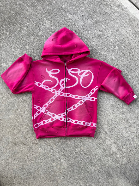 Hot Pink Chained SSO Jacket - Starstruckofficiall 
